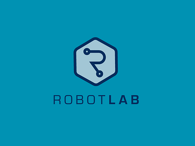 RobotLab identity lab logo mark robot