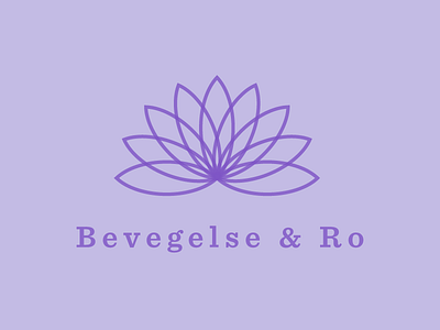 Bevegelse & Ro flower identity logo mark