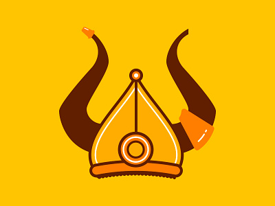 Viking Helmet helmet icon illustration logo vectordailies viking