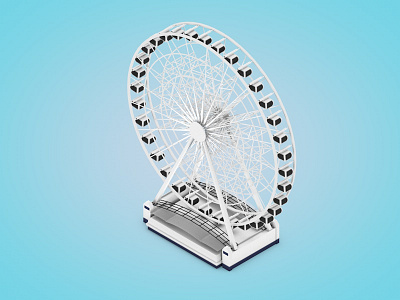 Skyview Atlanta 3d atlanta c4d expensive fair ferris wheel illustration park skyview slow ride tourism