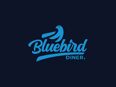 Bluebird Diner animal bird bird logo bold branding bshd design icon illustration logo