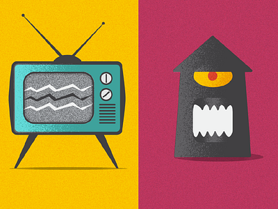 TV Bumper Illustrations aftereffects animation bumper house silly tv