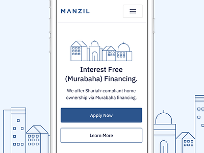 Manzil Landing Page Mobile landingpage marketingpage mobileui website