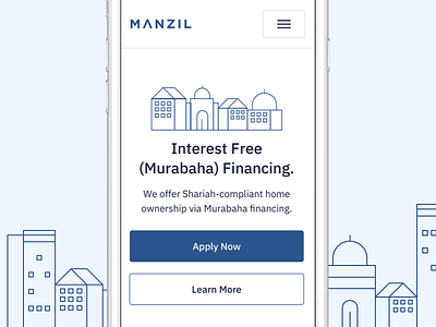 Manzil Landing Page Mobile