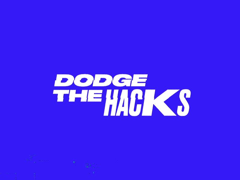 Dodge The Hacks branding color cool design gif glitch glitchart google graphic design logo ui vector