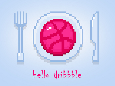 Hellow dribbble art pixel