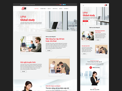 UPM Global Study Homepage design education homepage landing page design product page product page design ui ui ux