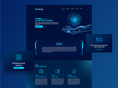 BlinkTek Global Technology Homepage dashboard design dribbble future homepage landing page design tech technology ui uxdesign web design