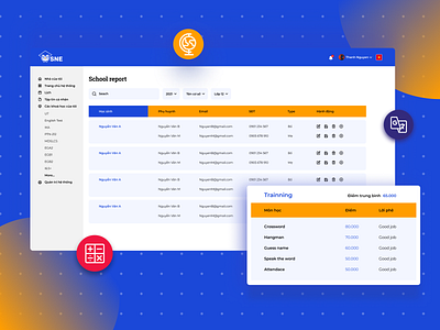 School Report Dashboard Management clean dashboard design landing page design learning management minimal online learning product page product page design report school student study ui website