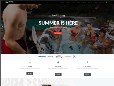 New Hot tub retailer website e commerce hottubs ui ux webdesign