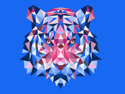 Blue lion abstract animal best design drawing illustration lion photoshop pink sketch