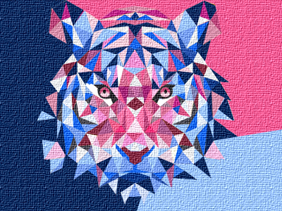 Lion on Fabric