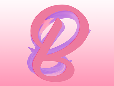 B 3 background design illustration letters palette text effect