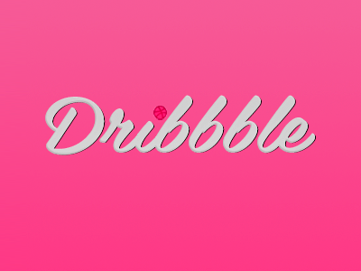 Hello Dribbble! beginner calligraphy design work fun hello dribbble pink text effect
