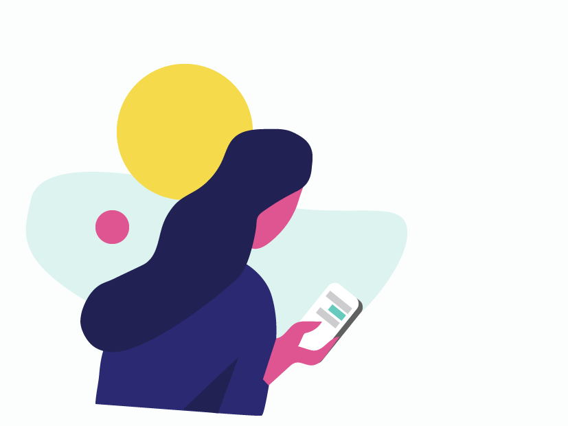 Girl on the phone dailyui design flat design flat 2d geometric girl illustration inspiration inspo phone