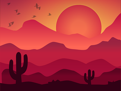 Desert version 2 abstract artistic background best design illustration inspiration land landscape design pink vector