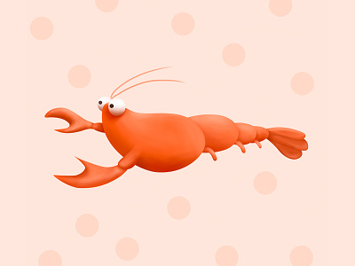 Shrimp animal monster pink shrimp