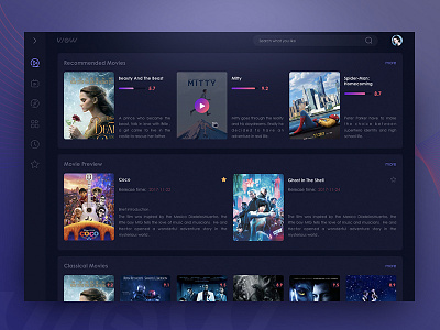 Movie UI- Page 2 dashboard movie web