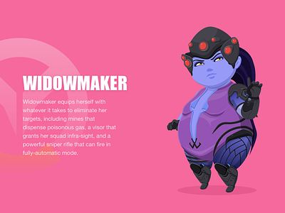 Overwatch - Fat version blizzard design fanart game illustration overwatch ui widowmaker