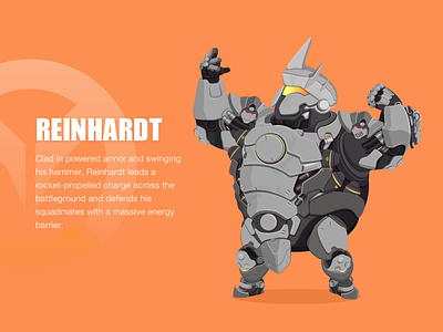 Overwatch - Fat version blizzard design fanart game illustration overwatch reinhardt ui