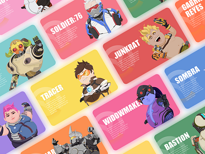 Overwatch collection blizzard color design fanart flat game illustration overwatch sketch ui