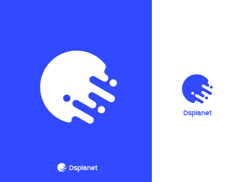 Dsplanet - logo app blue branding gif icon mark sketch ui 品牌 商标 设计