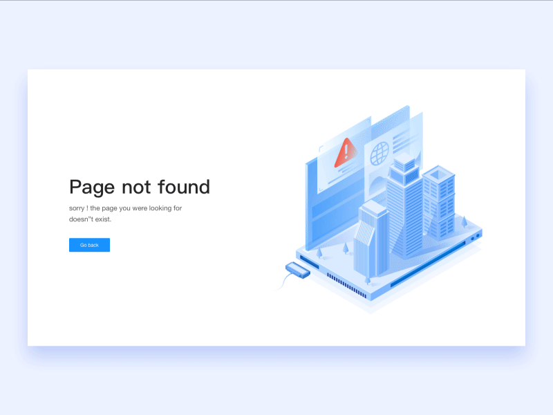 404-page not found 2.5d 404 error illustration ui web 品牌 设计