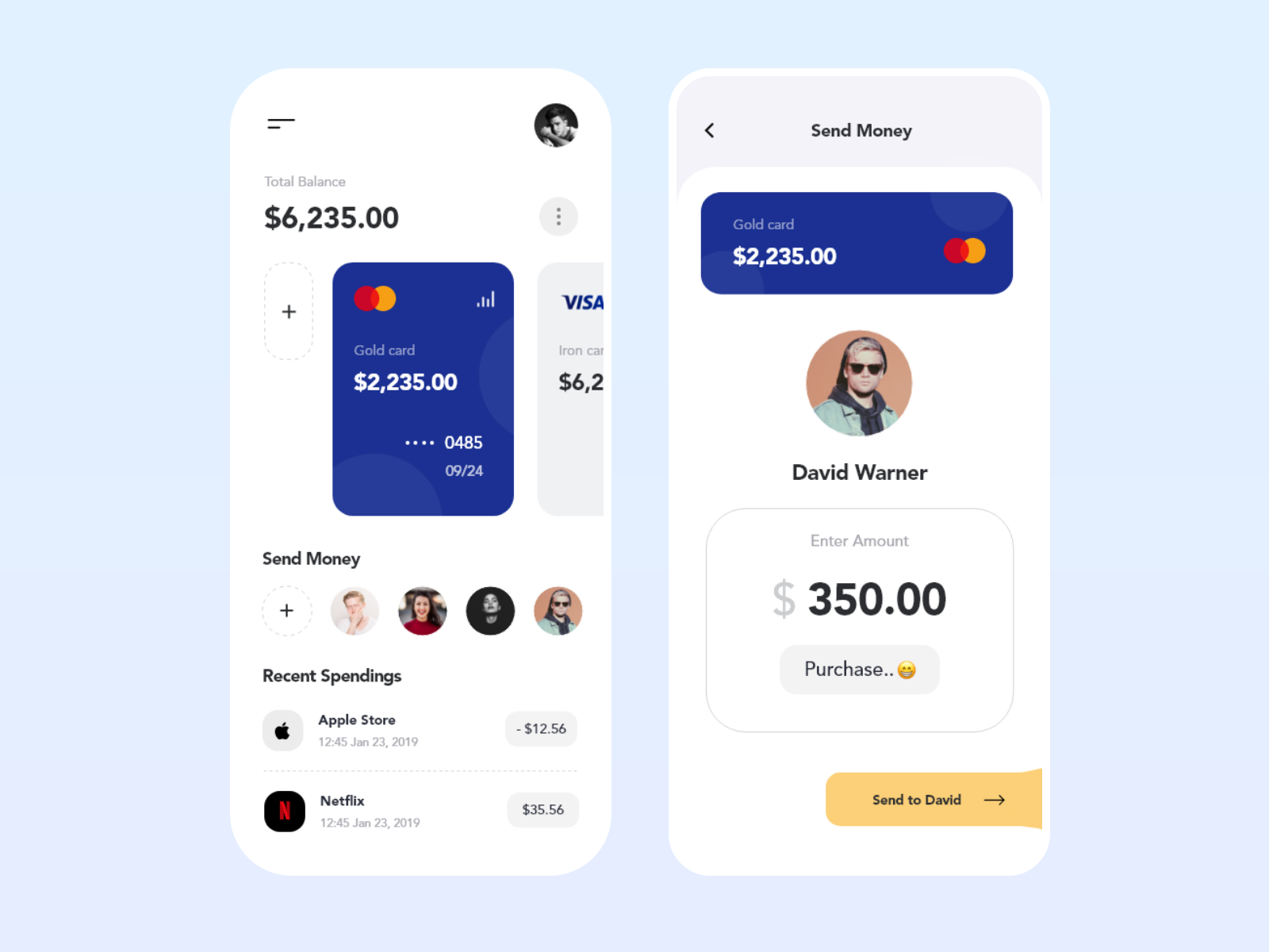 Wallet Screen by Dinesh Danny on Dribbble