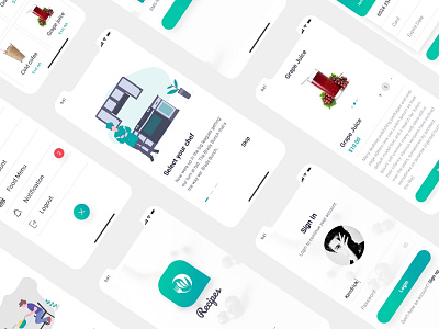Food Recipe App adobe xd after effect animation app branding clean design flat icon illustration interaction design ios logo mobile typography ui ui ux ux website xd