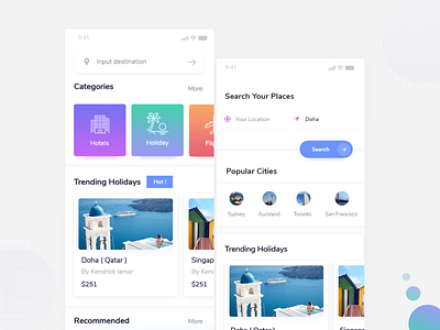 Travel App adobe xd animation app branding clean dasboard design icon interaction design ios minimal mobile type typography ui ui ux ux vector web xd