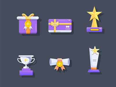 Rewards Set of Icons