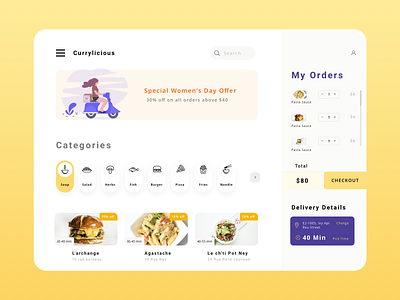 Food Ordering App Exploration UX and UI