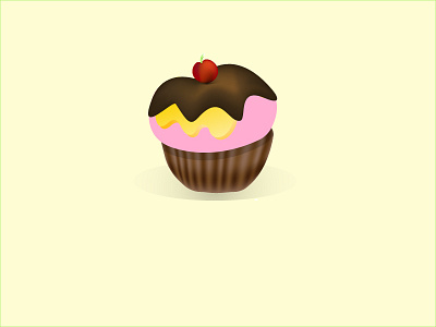 Oh! Not Another Cupcake Illustration Please !! bakery colour cupcake design gradient graphic design illustration illustrations vector