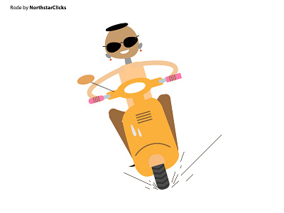 Riding with Panache and Risk too! Designed with Shapes character character design design flat graphic design icons illustrations illustrator modern scooter shapes vector