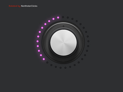 Stereo Button - Volume Rotator 3d button dark icon rotator settings skeuomorphism stereo switch toggle ui volume