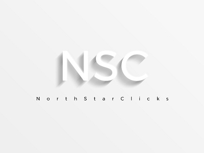 NorthstarClicks White 3D Logo 3d cinema4d letter lettering logo shadow type typography wall white