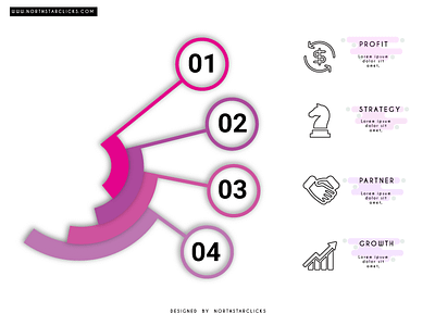 Infographic Circle Cuts design graphic design icon icons illustration illustrations label list symbols vector web website