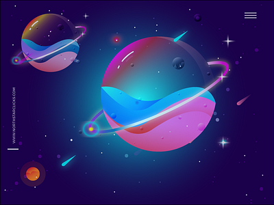 PLANET LUST colors galaxy gradients illustration illustrations meteors planets space stars ui universe vector