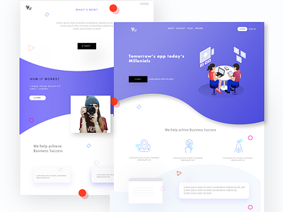 Web UI/UX for an Innovative App app landing page dailyui icons illustration isometric layout prototyping ui user experience design ux web design