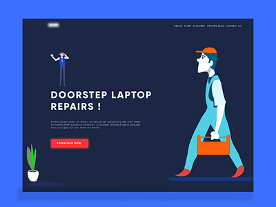 SIMPLE ILLUSTRATION LED WEBSITE dailyui design flat home page illustration landing page ui user interface ux web design