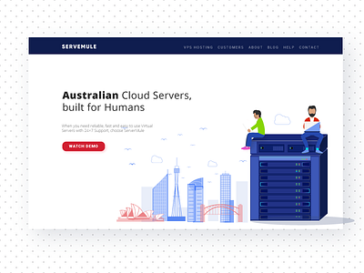 Home Page for a Renowned Cloud ServerFirm in Australia