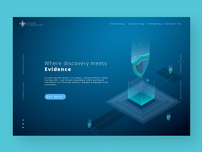 Web Design for a Digital Forensic Company app dailyui illustration illustrations layout ui user interface ux vector web web design