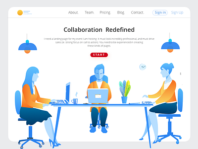 Another Homepage Concept Illustration application character corporate flat homepage illustration ui ui design uiux user interface