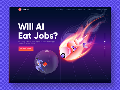 The HOT Debate - AI Eat Jobs? artificial intelligence design fire flames flat graphic design graphics illustration robot ui vector web