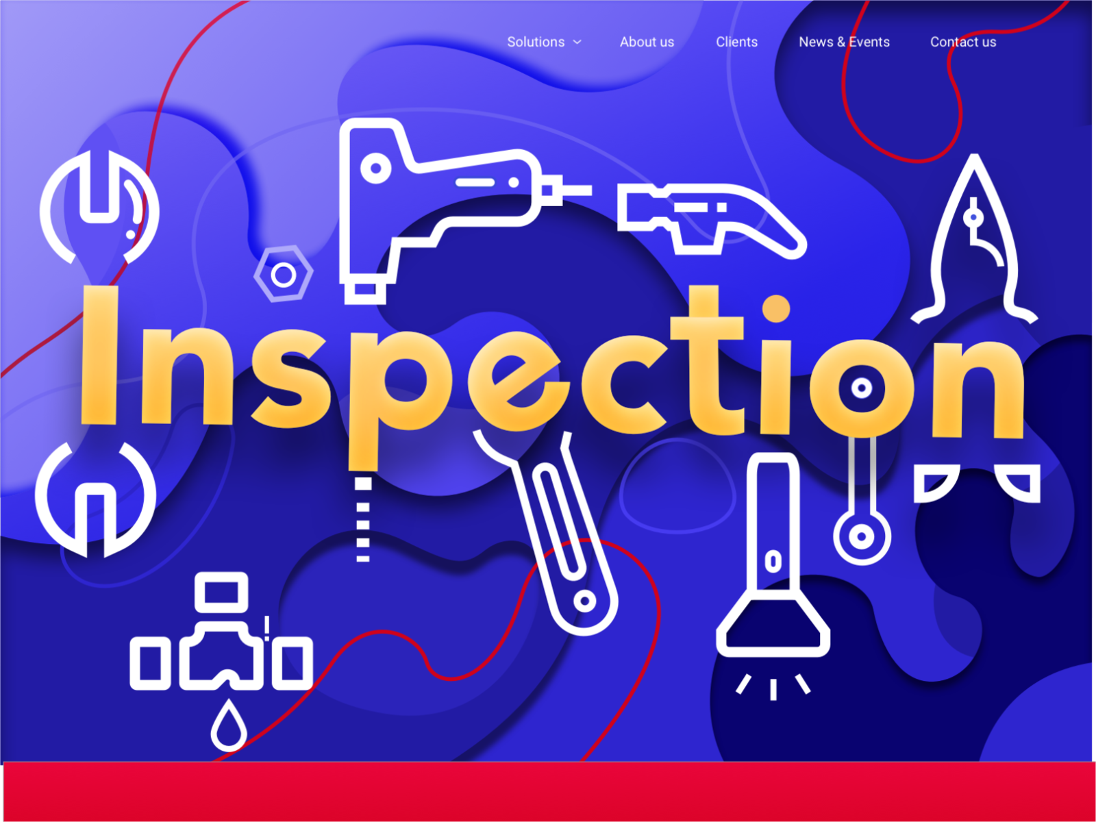 Header for Repair and Inspection icon icon designer inspection tools line icons repair icons repairing icons repairing tool icons repairing tools illustration shop floor ui shopfloor icons typography typography design