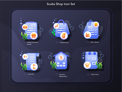 6 Scuba Set Icon Pack - Your Feedback helps.!! icon icon designer illustration inventory adjustment icons online store illustration pricing details icon pricing details illustrations product details icon scuba scuba diving illustration ui scuba icons snorkel snorkelling icons vector web icon watersports