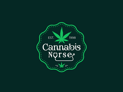 Cannabis Nurse Marijuana Logo