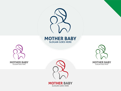 Mother Baby baby animals baby care clinic logo fitness health center medical logo mother baby motherhood mothers mothers day nursing logo women