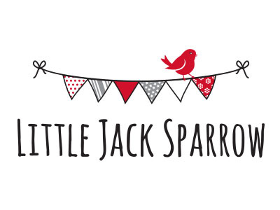 Little Jack Sparrow black bunting children fun grey kids red sparrow vintage white