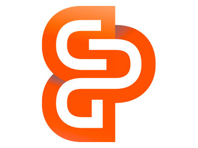 Custom Design Graphics bold letter play orange